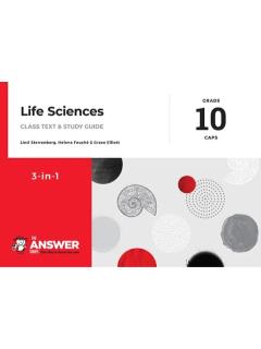 LIFE SCIENCES GRADE 10 3-IN-1 ANSWER SERIES LEARNER BOOK